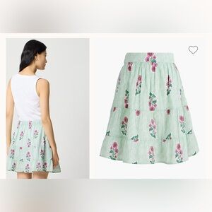 Jcrew block print tiered mini skirt XS nwt